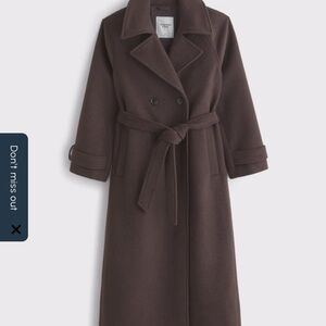 Abercrombie & Fitch Wool-Blend Coat in Brown